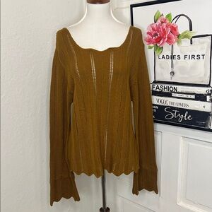 NWOT Tularosa Mustard Yellow Knit Sweater Size M